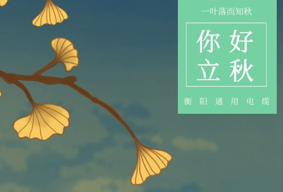 衡陽(yáng)通用電纜丨今日立秋，你感受到秋意了沒(méi)？